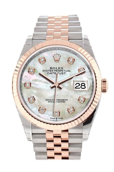 rolex datejust mother of pearl 31|Rolex 36mm Datejust with diamonds.